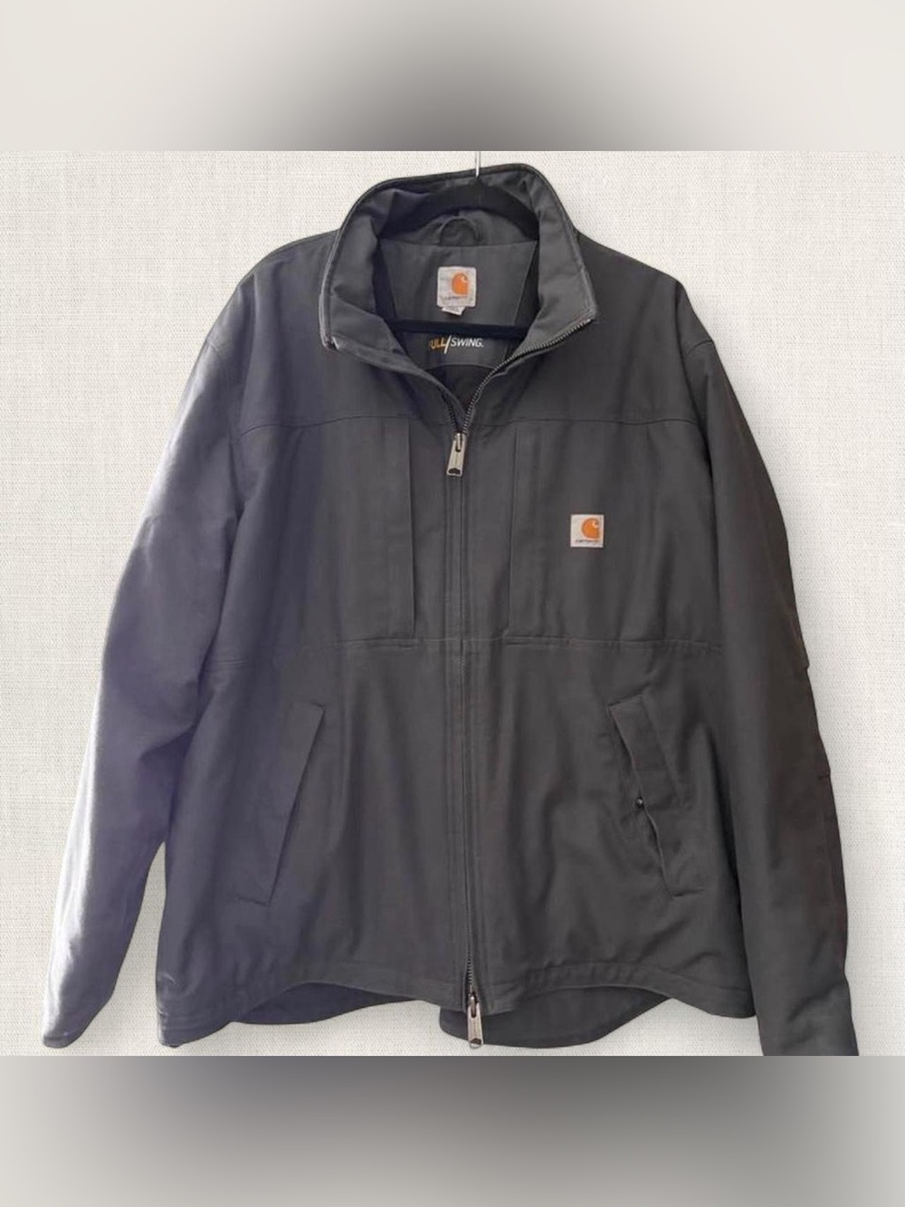 Carhartt Black Men's Canvas Zip-Front Field Jacket